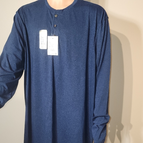 Croft & Barrow Blue Long Sleeve Tee Soft Cotton - Picture 3 of 8